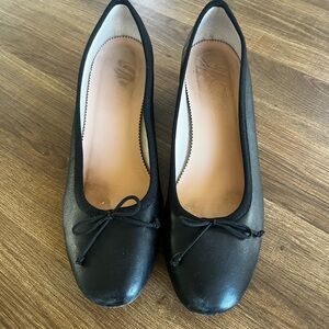 J. Crew Kate Block Heel Ballet Pump - Black